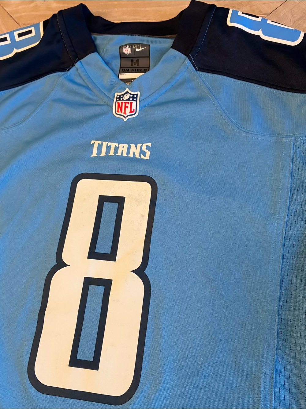 NFL Tennessee Titans Men’s Light Blue Jersey - #8